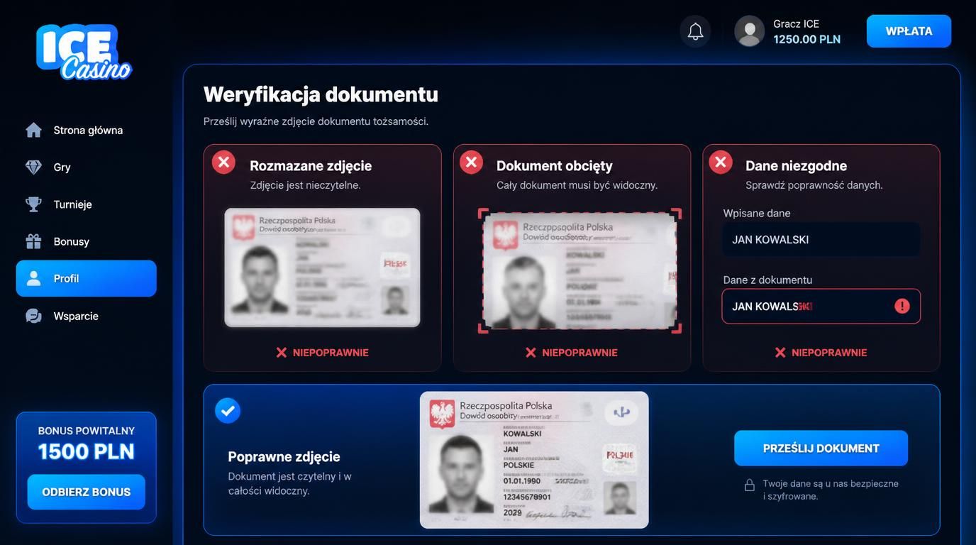 przykład dokumentu obciętego i rozmazanego